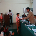Chief Fire Brigade Officer giving away the prizes.JPG