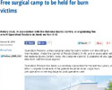 Free surgical camp to be held for burn victims