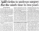 Sunday Times - Acid victim to undergo surgery for the ninth time in two years