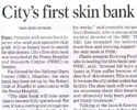 City's first skin bank